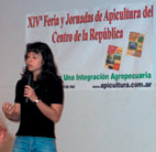 Alicia Basilio during her exposition